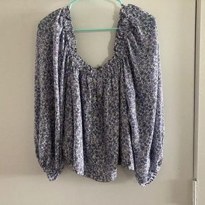 Bohemian American Eagle Floral Top